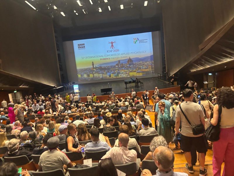 Sala principal del 31º Congreso Internacional de Psicología Aplicada (ICAP 2026) en Florencia